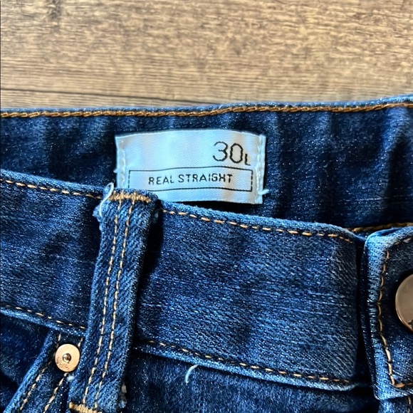 GAP Real Straight Women's Blue Jeans 30L - Picture 2 of 6
